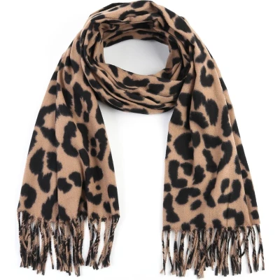 Afbeelding van Sjaal Winter/Herfst Cheetah / Panter Warm &amp; Zacht Camel