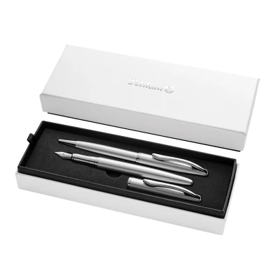 Afbeelding van Pelikan Vulpen Jazz® Noble Elegance, zilver (set)