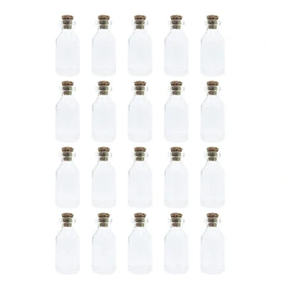 Afbeelding van WYAN 20 Stuks 5 Ml Mini Glazen Flessen, Flesjes Met Kurk, Flessen Kurk Kleine, Terrarium Geschikt voor Doe Het Zelf Decoratie