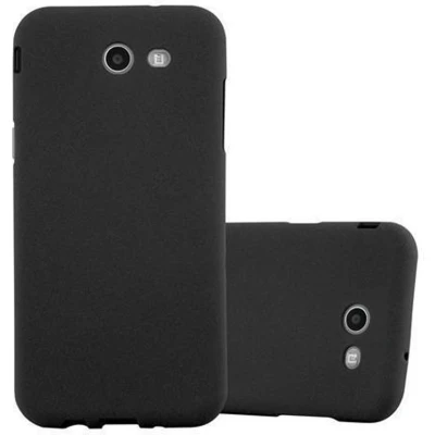 Afbeelding van Cadorabo Hoesje geschikt voor Samsung Galaxy J7 2017 US Version in FROST ZWART Beschermhoes gemaakt van flexibel TPU silicone Case Cover