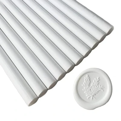 Afbeelding van Amtol 10 stuks witte afdichtingswax sticks voor wax zegel stempel, lijmpistool, geweldig huwelijksuitnodigingen, wijnpakketten, kaarten enveloppen, geschenkverpakking wit)