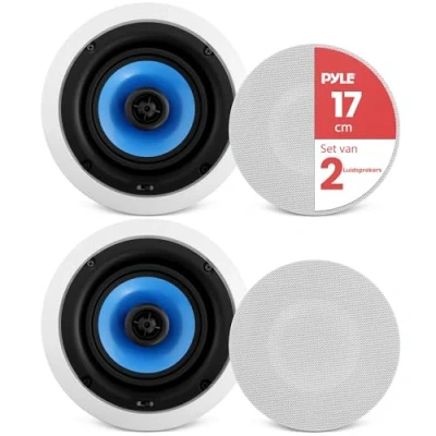 Afbeelding van Pyle Luidsprekers Plafondluidsprekers Wandluidsprekers Set van 2 Luidsprekersysteem weg Speakers Inbouwluidsprekers voor Thuis Plafondspeakers 250 Watt