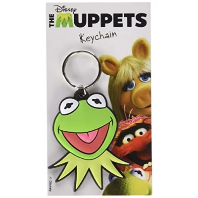 Afbeelding van The Muppets, RK38528C, Muppets Kermit gezicht rubberen sleutelhanger, meerkleurig, 4,5 x 6 cm