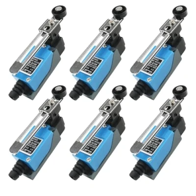 Afbeelding van 6 stuks eindschakelaars Me 8108, Lever eindschakelaar, verstelbare limietschakelaar, zelfherstellende wisselschakelaar, momentane NC No voor CNC frees, elektrische