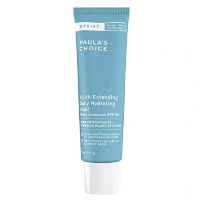 Afbeelding van Paula&#039;s Choice RESIST Anti Aging Dagcrème SPF 50 Luchtige Lotion Beschermt je Huid tegen Zonneschade &amp; Huidveroudering met Groene Thee Extract Gecombineerde tot Vette 60 ml