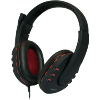 Afbeelding van LogiLink HS0033 hoofdtelefoon/headset Bedraad Hoofdband Oproepen/muziek Zwart, Rood