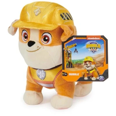Afbeelding van Rubble &amp; Crew, Hoogwaardige pluche dieren, 17,8 cm dier met bouwuniform, speelgoed voor jongens en meisjes vanaf 3 jaar