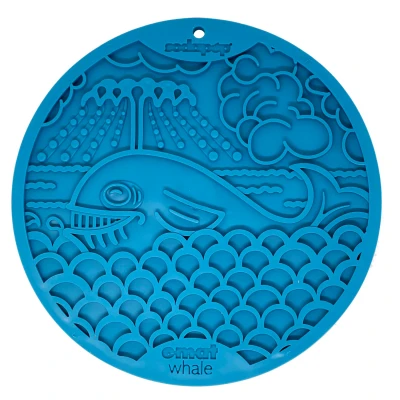 Afbeelding van Sodapup Lickmat Whale Met Zuignap Hondenvoerbak Ø20 cm Blauw