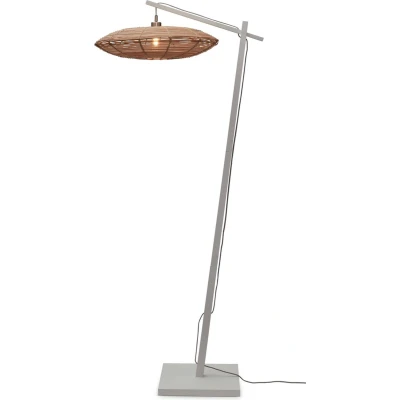 Afbeelding van Good&amp;Mojo Vloerlamp Tanami Bamboe Large Wit Naturel 78x55x176cm