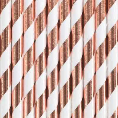Afbeelding van Partydeco Rietjes rose gold (10 stuks)