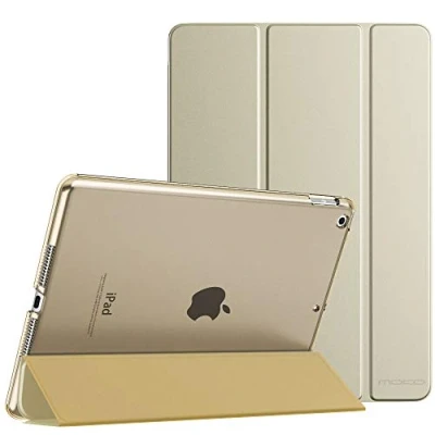 Afbeelding van MoKo Case Fit New iPad 9th Generation 2021/8th 2020/7th Gen 2019, 10.2 Slim Smart Shell Stand Cover with Translucent Frosted Back Protector, Auto Wake/Sleep, Champagne Gold