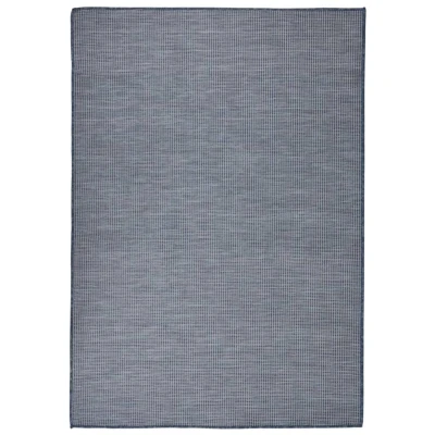 Afbeelding van Buitenkleed platgeweven 160x230 cm blauw