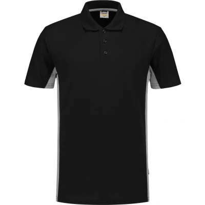 Afbeelding van Tricorp 202004 Poloshirt Bicolor Zwart/Grijs
