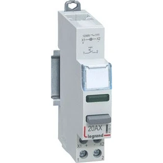 Afbeelding van Legrand cx3 drukknop schak no led groen 12 48v dubb funct 1 mod 17 8mm 412912