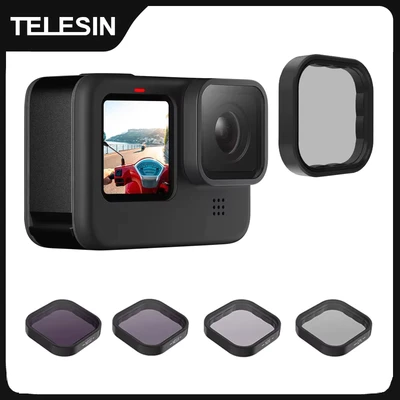 Afbeelding van Telesin ND8 ND16 ND32 Lens Filter Set Aluminium Frame geschikt voor GoPro 9 / 10 11 12