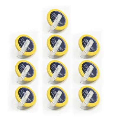 Afbeelding van EEMB 10 PACK Tabbed CR2032 Batterij met Solder Tabs 3V Lithium 2032 Coin Cell Batteries voor Sensor Radio Gameboy Kleur Game Vervanging (VBY2)