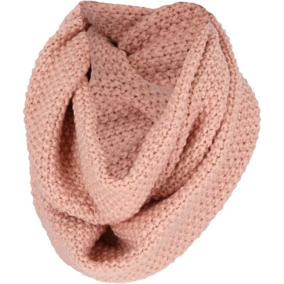 Afbeelding van Gebreide Meisjes Colsjaal Snood met Knoop Roze Goud Vanaf 6 jaar