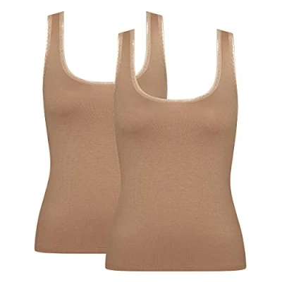 Afbeelding van Sloggi GO TANK TOP 2 PACK Hemd, Dames, Maat: 65A C. 70A/B, Nostalgic brown