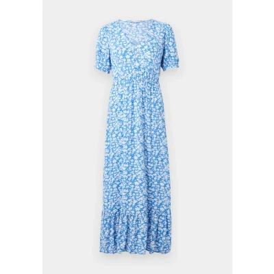 Afbeelding van ONLY gebloemde maxi jurk ONLCHIANTI blauw/wit