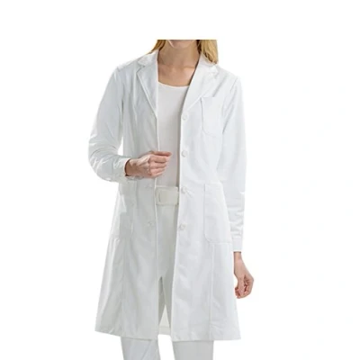 Afbeelding van BSTT Laboratoriumjas voor dames, wit, werkkleding, uniformen, nieuwe verbetering, Dun materiaal,M