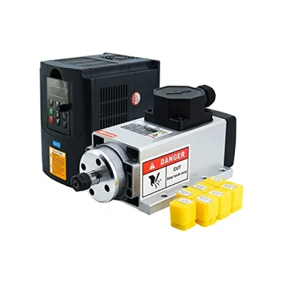 Afbeelding van CNC spindelmotor 1,5 kW 1500 W 220 V 400 Hz 24000 rpm luchtgekoelde spindel met VFD + 7 ER11 tangen (1 mm)