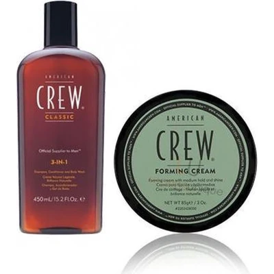 Afbeelding van American Crew 3 in 1 shampoo 450ml en forming cream 85g bundel/set/pakket