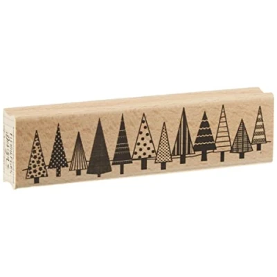Afbeelding van Florilèges Design FF310038 stempel, scrapbooking, dennenrand, 4 x 15 2,5 cm, beige
