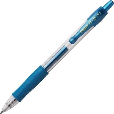 Afbeelding van Pilot G 2 Gel Ink Metallic Blauwe Rollerball pen Medium Tip