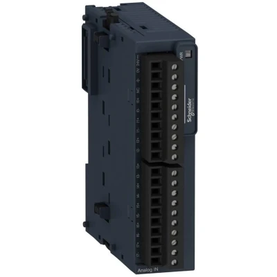 Afbeelding van Schneider electric modicon tm3 analoge i o module 8 inputs v 10 10vdc 0 20ma 4 schroefaan m221 m241 m251 tm3ai8