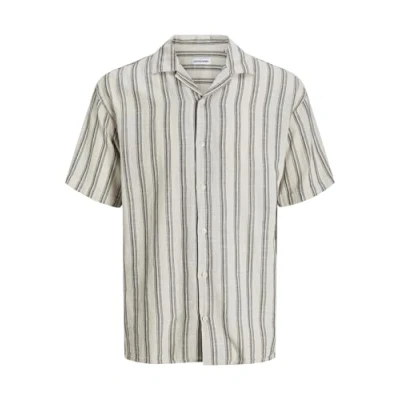 Afbeelding van Jack &amp; Jones Jjeenzo Stripe Resort Overhemd, Heren, Maat: Small, Moonbeam