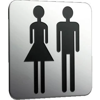 Afbeelding van Emco System 2 deurschild symbool dames/ heren