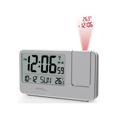 Afbeelding van Technoline WT534 Projectiewekker, radioklok, projectie van temperatuur en tijd, zilver