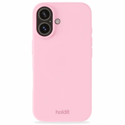 Afbeelding van Apple iPhone 16 Plus Hoesje Siliconen en TPU (zacht) Holdit Hardcase/Backcover Roze Telefoonhoesje