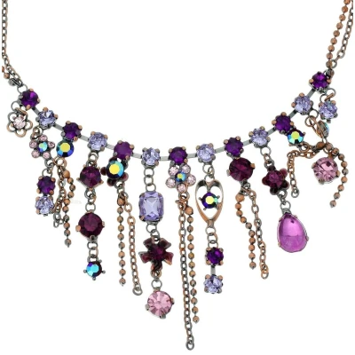 Afbeelding van Behave Paarse ketting met steentjes