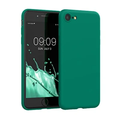 Afbeelding van kwmobile telefoonhoesje geschikt voor Apple iPhone SE (2022) / (2020) 8 7 Hoesje smartphone Back cover in smaragdgroen