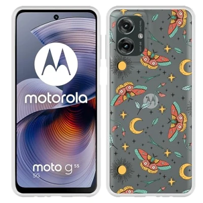 Afbeelding van Cazy Hoesje geschikt voor Motorola Moto G55 Siliconen Magisch Patroon