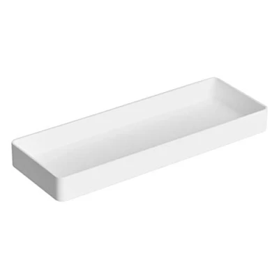 Afbeelding van Amazon Basics Organizer bak, half, rechthoekig, plastic, wit, voor accessoires