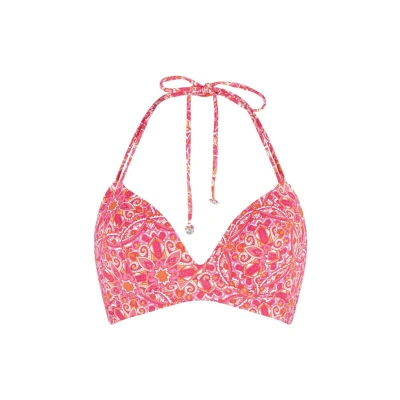 Afbeelding van Lingadore Bikinitop, Dames, Maat: 42xF, Hot pink paisley