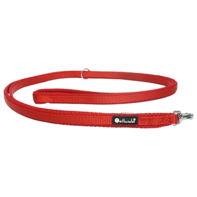 Afbeelding van Petlando Trainingslijn Mesh Rood Hondenriem 230x2.5 cm