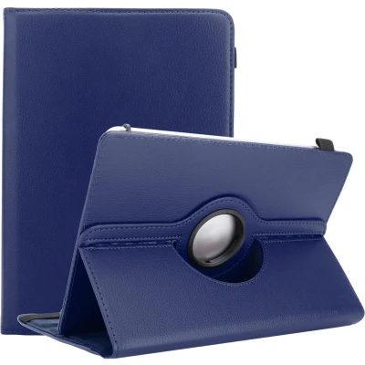 Afbeelding van Cadorabo Tablet Hoesje geschikt voor Lenovo Tab M7 (7 inch) in Donker Blauw 360 graden beschermhoes van imitatieleer met standfunctie en elastische band