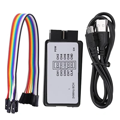 Afbeelding van USB Logic Analyzer 24 MHz Mini Digitaal Zakformaat 8 Kanaals Input Geheugen Device Set