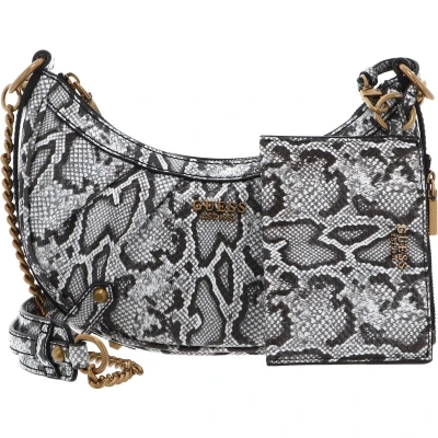 Afbeelding van GUESS Schoudertas Clelia Crossbody Top Zip Bag Natural Veelkleurig
