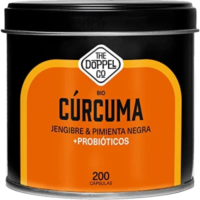 Afbeelding van 200 Capsules Kurkuma met Gember en Zwarte Peper PROBIOTICS Maximale Dosis 1460mg Natuurlijke Antioxidant Ontstekingsremmer Gewrichten Botten Biologisch Certificaat
