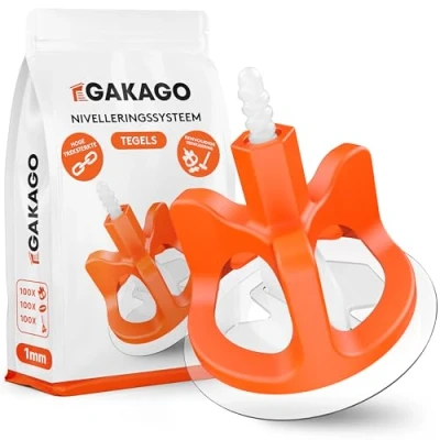 Afbeelding van Gakago tegelnivelleersysteem 300 delige set 1 mm Leghulp voor een perfect voegpatroon Superieur bereik tegeldiktes 3 18mm Tegelbescherming met beschermringen