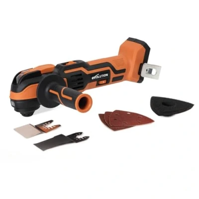 Afbeelding van Evolution Power Tools R18MLT Li Draadloze Multi Tool 18v Ion EXT, Multifunctioneel &amp; Materiaal voor Snijden, Vormen, Schrapen Schuren, Batterij Niet Inbegrepen