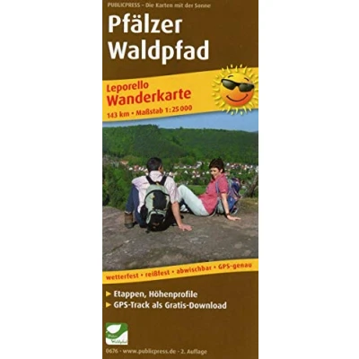 Afbeelding van Pfälzer Waldpfad 1 : 25 000 Wanderkarte