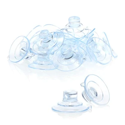Afbeelding van COM FOUR® 20x Zuignaphouder voor kerstverlichting Zuighaken als deurophanghulpmiddel Houder met zuignap decoratie bij feesten (020 stuks transparant)