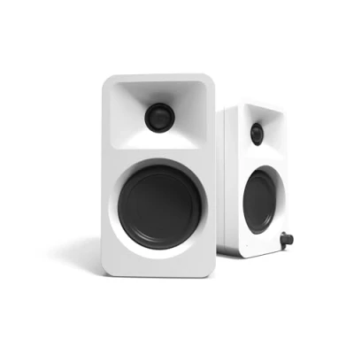 Afbeelding van Kanto ORA 100W Powered Bi amp Reference Desktop Computer Speakers w/Bluetooth 5.0 &amp; USB C 100 Hz Crossover Quality Sound Pair White