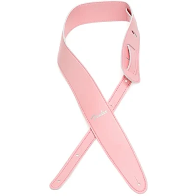 Afbeelding van Fender Vegan Leather Strap gitaarband Shell Pink 6.3 cm