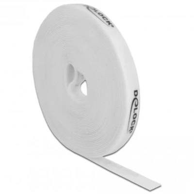 Afbeelding van Delock klittenband op rol L 10 m x B 15 mm wit